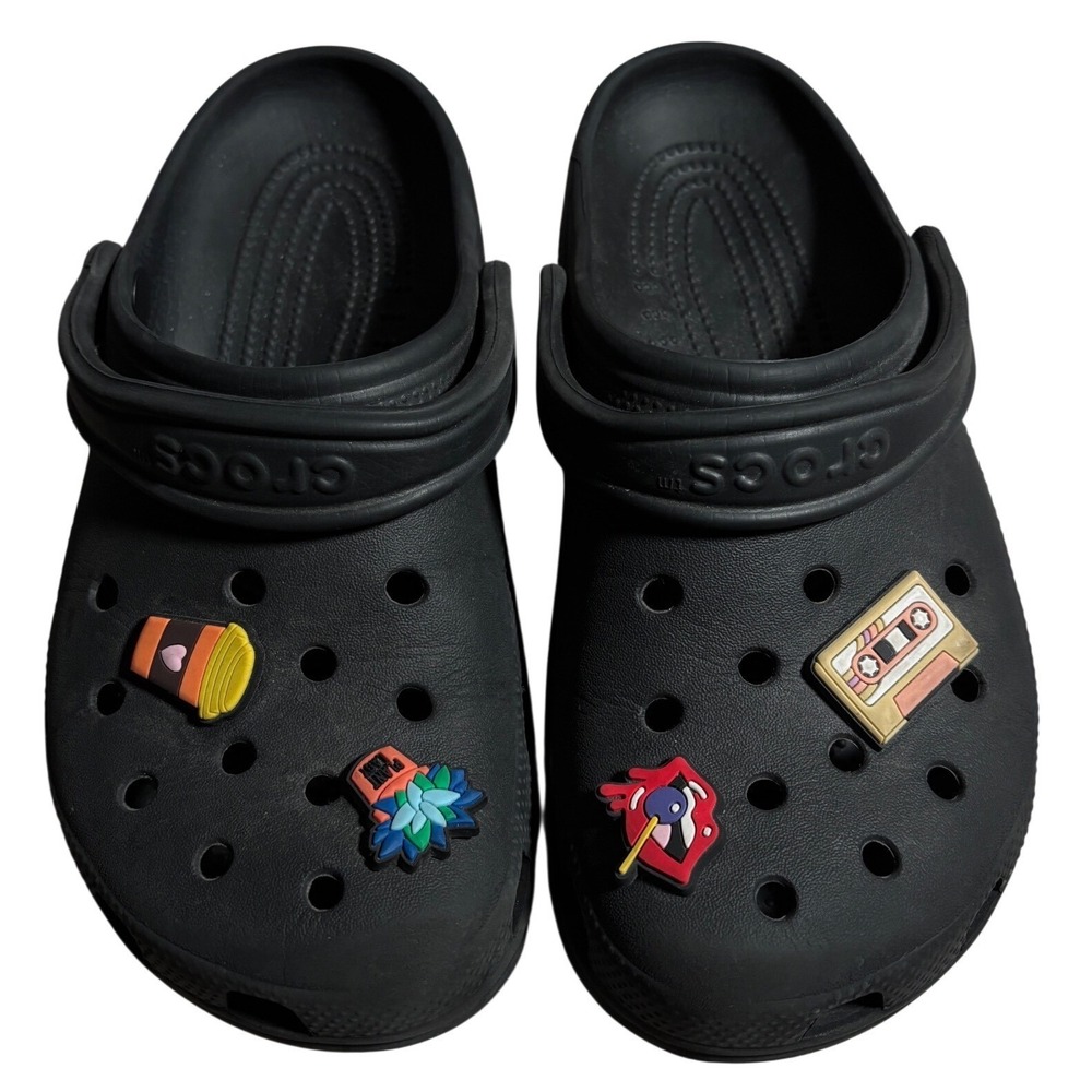 Crocs Classic Clogs Womens 9 Mens 7 Casual Comfort Shoes with Jibbitz Charms